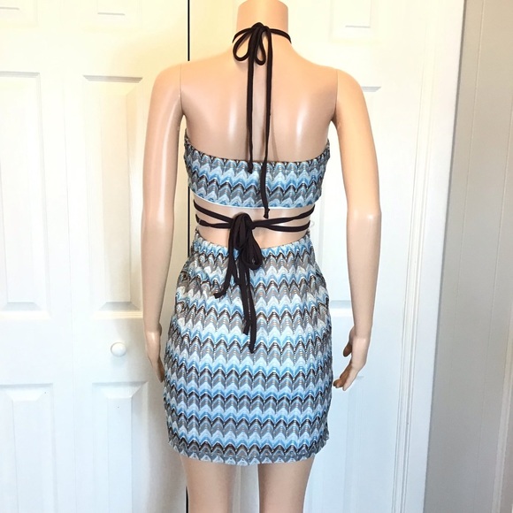 Rue21 Sleeveless Strappy Midriff Cut Out Stretch Bodycon Mini Dress - Picture 3 of 7
